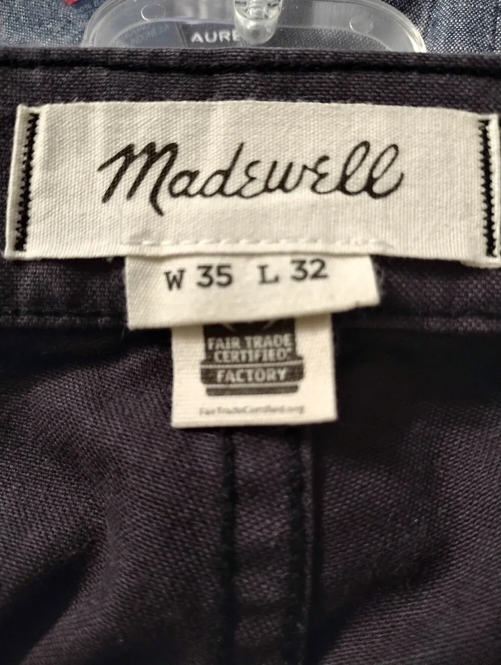 Madewell Pants Mens 35x31 DGray Canvas Relaxed Straight Double Knee Button fly